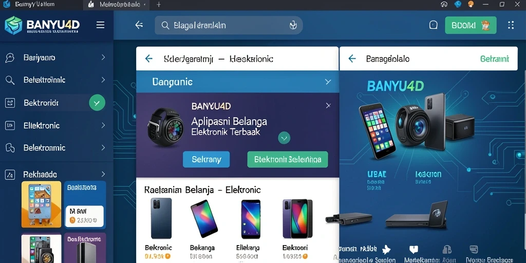 Antarmuka BANYU4D yang menarik dan fungsional untuk belanja elektronik.