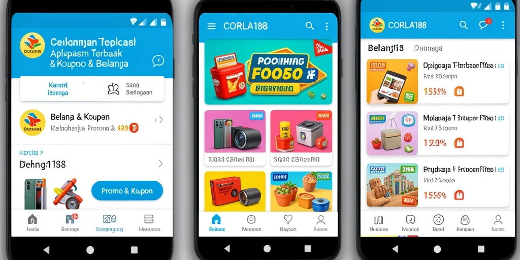 Screenshot CORLA188 menampilkan antarmuka pengguna yang menarik dan fungsi pencarian kupon yang efektif.