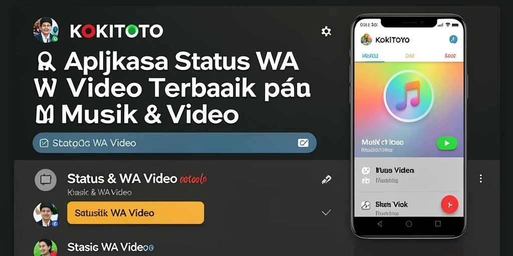 Antarmuka KOKITOTO yang menarik dan fungsional untuk Status WA Video.