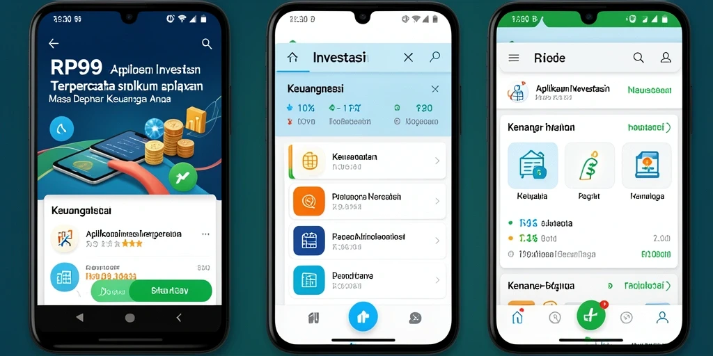 Tampilan antarmuka RP99 yang user-friendly dan informatif untuk investasi.