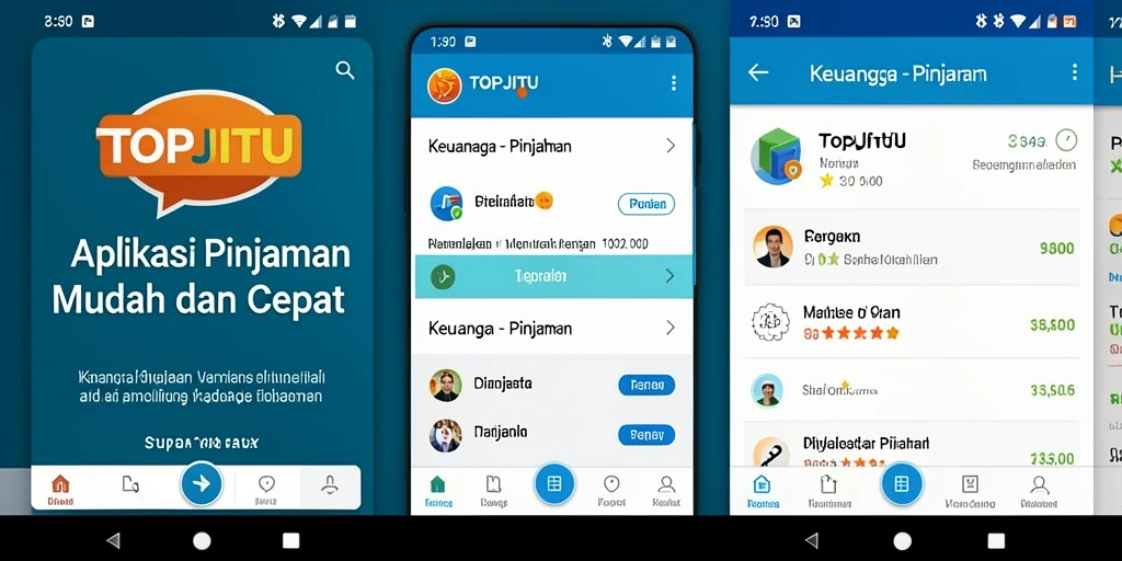 Tampilan antarmuka pengguna TOPJITU yang sederhana dan fungsional.