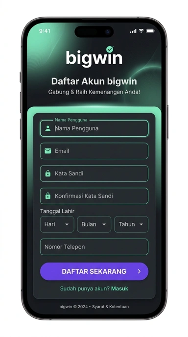 Cara Registrasi Akun Baru Bigwin untuk Pengguna Android
