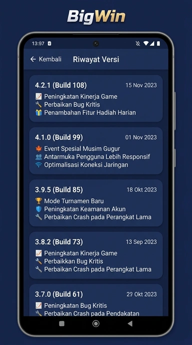 Riwayat Versi Aplikasi bigwin untuk Pengguna Android